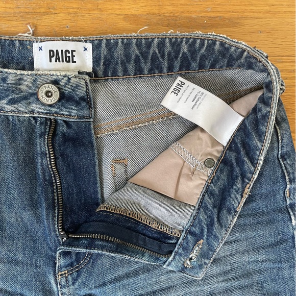 Paige denim Sarah shorts, size 27, mid wash Rosedale Distressed colour - Picture 2 of 6